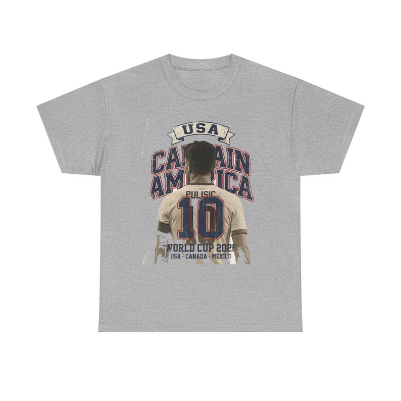 USA Soccer Shirt 2026, Captain America Pulisic Vintage Tee, USMNT 10 Fan Gift, Mundial 2026 Tee image 6