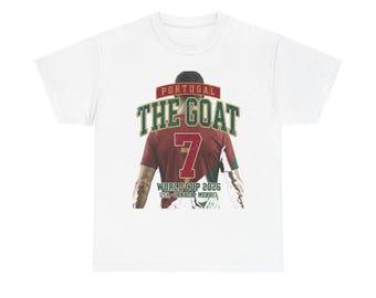 Portugal Soccer Shirt 2026, The GOAT Ronaldo Vintage Tee, CR7 7 Fan Gift, Mundial 2026 Tee