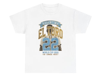 Argentina Soccer Shirt 2026, El Toro Lautaro Vintage Tee, Martinez 22 Fan Gift, Mundial 2026 Tee