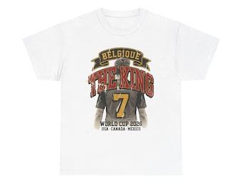 Belgium Soccer Shirt 2026, The King De Bruyne Vintage Tee, Belgique 7 Fan Gift, Mundial 2026 Tee