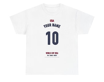 USA Soccer Shirt 2026 Custom Name and Number, Personalized Usa Fan Tee, Soccer Gift for Him, Mundial 2026