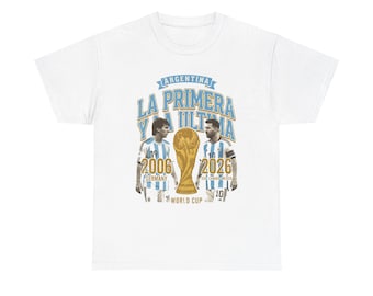 Argentina Soccer Shirt 2026, Messi First and Last 2006 2026 Vintage Tee, Messi Farewell Fan Gift, Mundial 2026