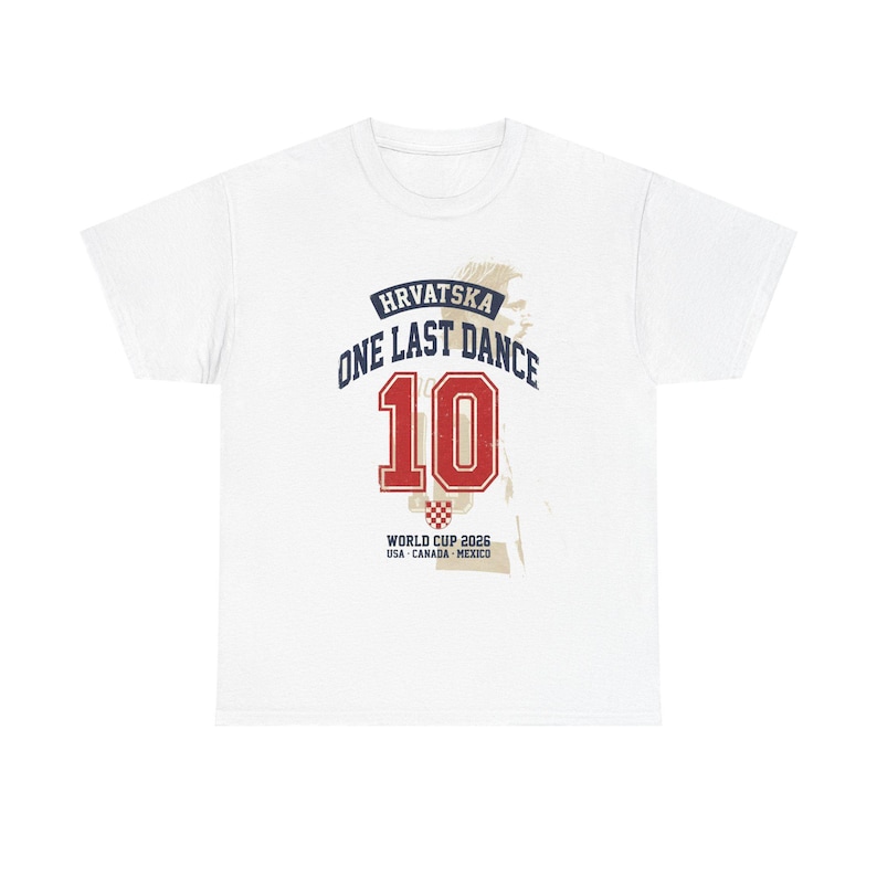 Croatia One Last Dance Modric 10 Shirt, Vintage Soccer Tee 2026, Hrvatska Fan Gift, Mundial 2026 Tee image 1