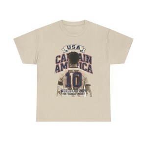 USA Soccer Shirt 2026, Captain America Pulisic Vintage Tee, USMNT 10 Fan Gift, Mundial 2026 Tee image 4