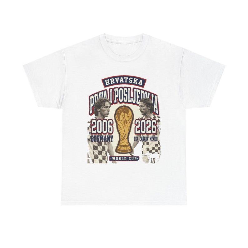 Croatia Soccer Shirt 2026, Modric First and Last 2006 2026 Vintage Tee, Modric Farewell Fan Gift, Mundial 2026 image 1