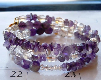 Améthyste bracelet wrap de D'Marie