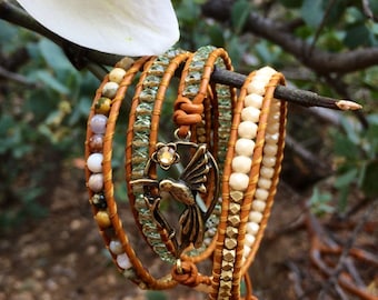 Hummingbird wrap bracelet