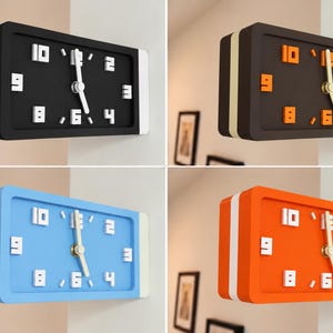 Double-Sided Railroad Wall Clock | Retro Mid Century Modern Clock
