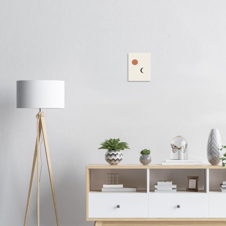 Sun and Moon Print, Japandi Celestial Wall Art, Minimalist Neutral Decor, Above Bed | Calm & Oak bild 6