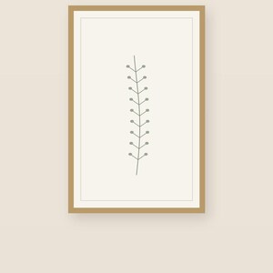 Single Stem — Japandi Printable Wall Art, Digital Download | Calm & Oak image 1