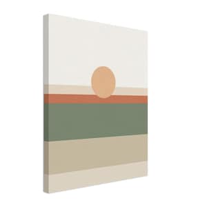 Tonal Horizon — Colour-Field Landscape Japandi Canvas Print, Minimalist Neutral | Calm & Oak image 1