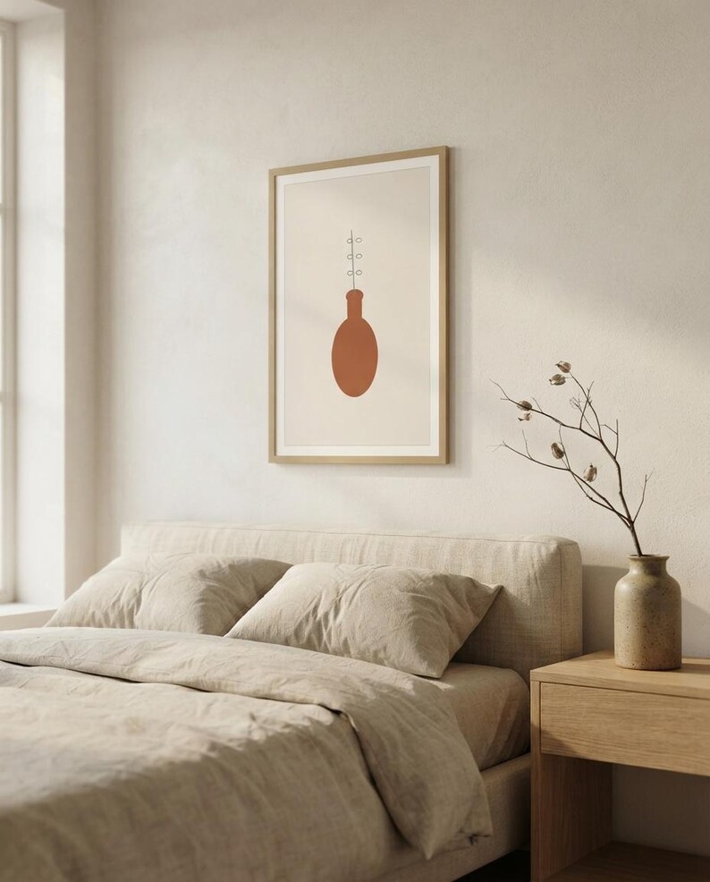 Vessel — Stoneware Vase Japandi Wall Art Print, Minimalist Neutral | Calm & Oak image 3