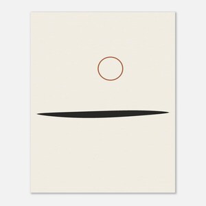 Ink Horizon — Sumi Brushstroke Japandi Wall Art Print, Minimalist Neutral | Calm & Oak image 4