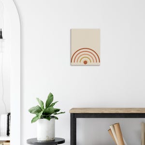 Rising Sun — Boho Arch Japandi Canvas Print, Minimalist Neutral | Calm & Oak image 8