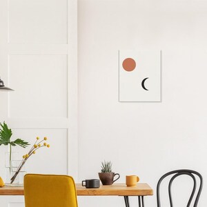 Sun and Moon — Celestial Pair Japandi Canvas Print, Minimalist Neutral | Calm & Oak imagen 9