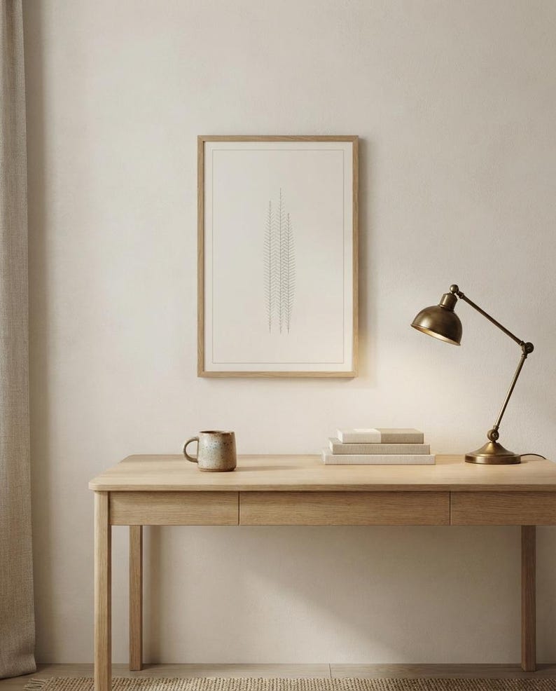 Pampas — Dried Grass Japandi Wall Art Print, Minimalist Neutral | Calm & Oak image 5