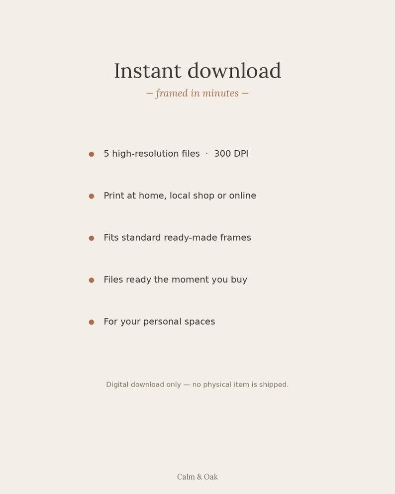 Single Stem — Japandi Printable Wall Art, Digital Download | Calm & Oak image 5