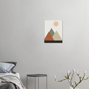 Mountain — Layered Peaks Japandi Canvas Print, Minimalist Neutral | Calm & Oak image 3