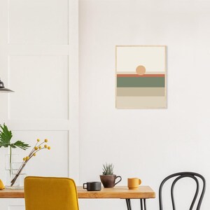 Tonal Horizon — Colour-Field Landscape Japandi Framed Print, Minimalist Neutral | Calm & Oak image 9