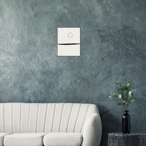 Ink Horizon — Sumi Brushstroke Japandi Canvas Print, Minimalist Neutral | Calm & Oak imagen 10