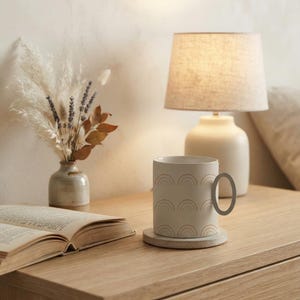 Sun Arch Boho Ceramic Mug 11oz | Sun Arcs by Calm & Oak image 4