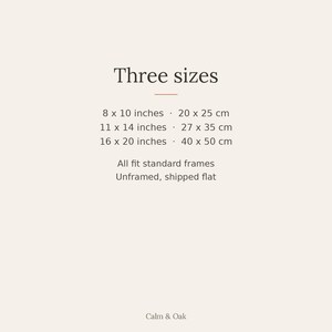 Moon Phases Print, Japandi Lunar Wall Art, Minimalist Celestial Decor, Above Bed Neutral | Calm & Oak image 8