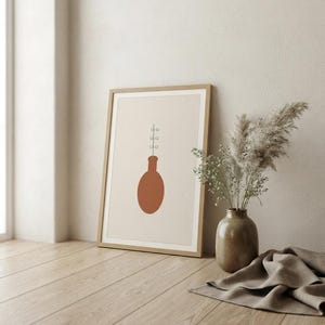 Vessel — Stoneware Vase Japandi Wall Art Print, Minimalist Neutral | Calm & Oak image 7