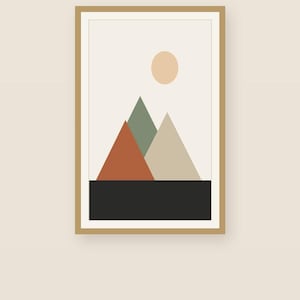 Mountain — Japandi Printable Wall Art, Digital Download | Calm & Oak image 1
