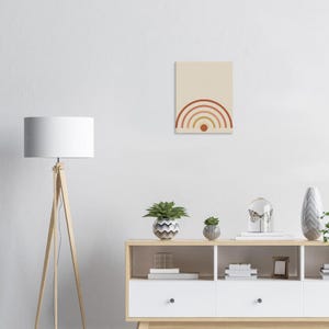 Rising Sun — Boho Arch Japandi Canvas Print, Minimalist Neutral | Calm & Oak image 5
