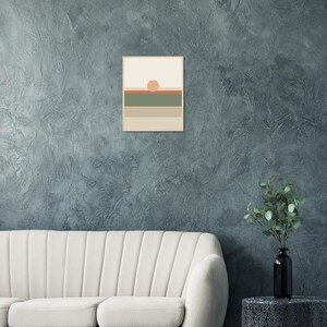 Tonal Horizon — Colour-Field Landscape Japandi Framed Print, Minimalist Neutral | Calm & Oak image 10