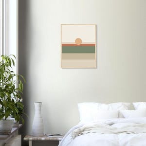 Tonal Horizon — Colour-Field Landscape Japandi Framed Print, Minimalist Neutral | Calm & Oak image 7