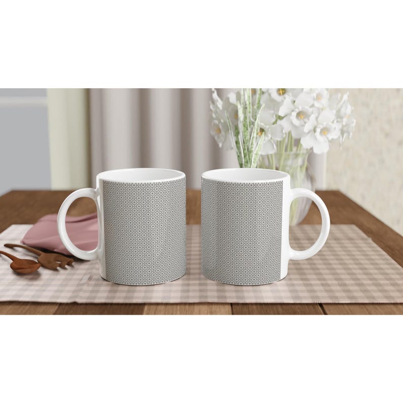 Seigaiha Wave Ceramic Mug 11oz | Seigaiha by Calm & Oak image 5