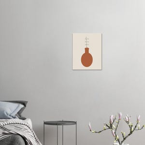 Vessel — Stoneware Vase Japandi Canvas Print, Minimalist Neutral | Calm & Oak image 3
