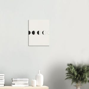 Moon Phases — Celestial Japandi Canvas Print, Minimalist Neutral | Calm & Oak image 4