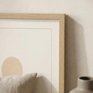 Japandi Mountain Print, Minimalist Layered Peaks Wall Art, Neutral Landscape Decor, Above Bed | Calm & Oak image 10