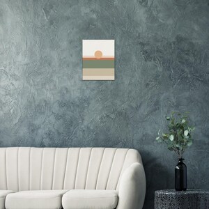 Tonal Horizon — Colour-Field Landscape Japandi Canvas Print, Minimalist Neutral | Calm & Oak image 10