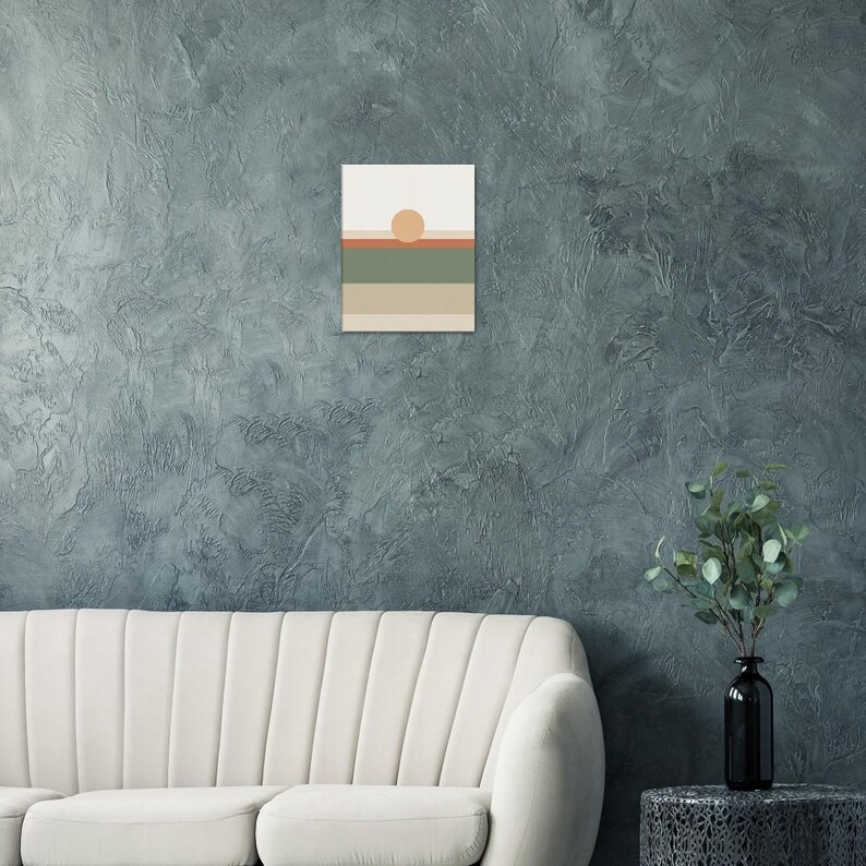 Tonal Horizon — Colour-Field Landscape Japandi Canvas Print, Minimalist Neutral | Calm & Oak image 10