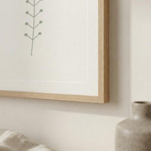 Single Stem — Botanical Line Japandi Wall Art Print, Minimalist Neutral | Calm & Oak image 10