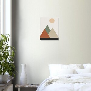 Mountain — Layered Peaks Japandi Canvas Print, Minimalist Neutral | Calm & Oak image 7