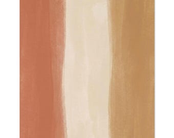 Tonal Study Print, Terracotta Oat Color Field, Earth Tone Abstract Art, Warm Japandi Palette | Warm Earth by Calm & Oak
