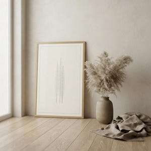 Pampas — Dried Grass Japandi Framed Print, Minimalist Neutral | Calm & Oak Bild 5