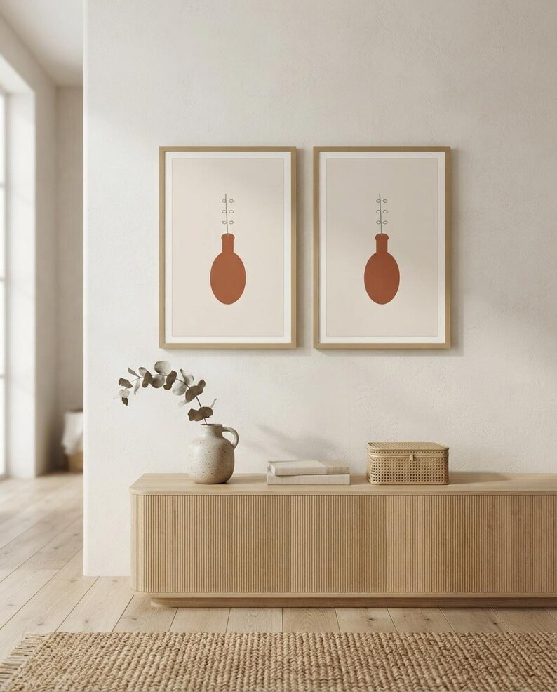 Vessel — Stoneware Vase Japandi Wall Art Print, Minimalist Neutral | Calm & Oak image 8