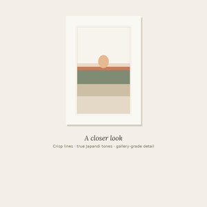 Tonal Horizon — Japandi Printable Wall Art, Digital Download | Calm & Oak image 5