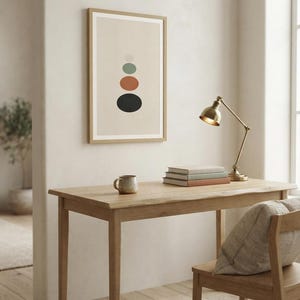 Balance — Stacked Stones Japandi Wall Art Print, Minimalist Neutral | Calm & Oak image 4