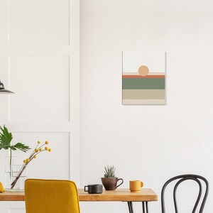 Tonal Horizon — Colour-Field Landscape Japandi Canvas Print, Minimalist Neutral | Calm & Oak image 9