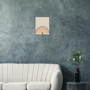 Rising Sun — Boho Arch Japandi Canvas Print, Minimalist Neutral | Calm & Oak image 10