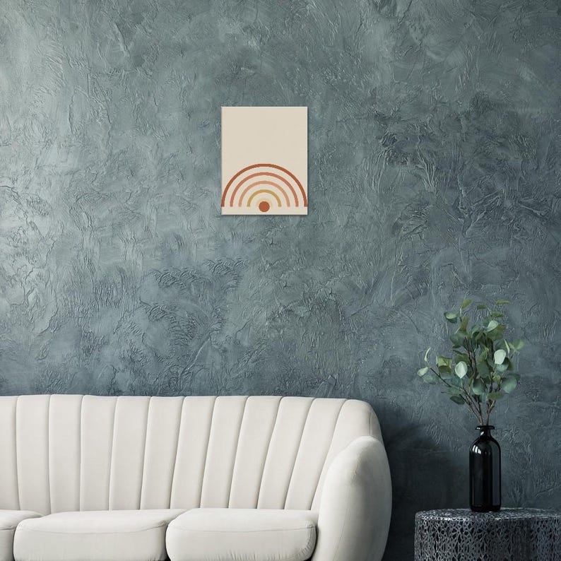 Rising Sun — Boho Arch Japandi Canvas Print, Minimalist Neutral | Calm & Oak image 10