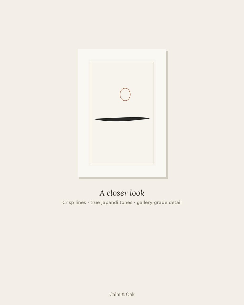 Ink Horizon — Japandi Printable Wall Art, Digital Download | Calm & Oak image 3