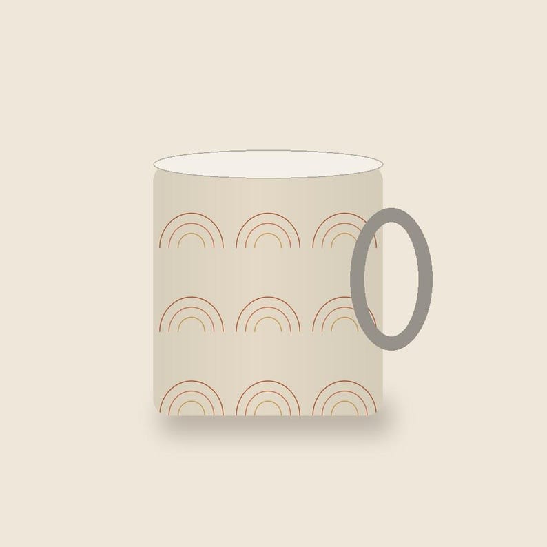 Sun Arch Boho Ceramic Mug 11oz | Sun Arcs by Calm & Oak image 6
