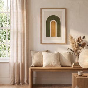 Arch — Modern Arch Japandi Wall Art Print, Minimalist Neutral | Calm & Oak image 12